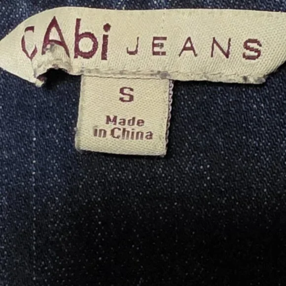 CAbi Jeans Blue Denim Jacket Womens S Style 721 Rodeo Trucker Classic Western - Picture 5 of 12